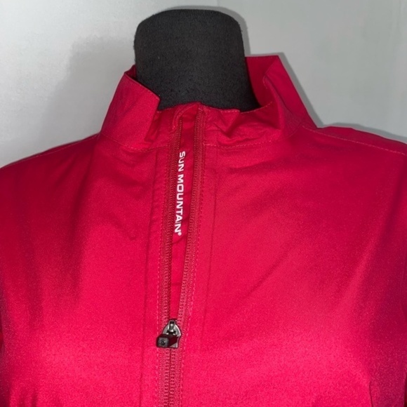 SUN MOUNTAIN WATERPROOF WINDBREAKER PINK JACKET OUTDOOR SPORT MEDIUM - Picture 6 of 6